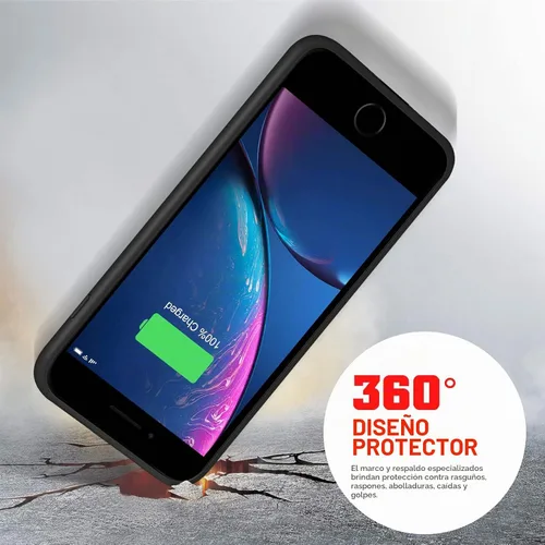 Vista 6 de Funda de batería para iPhone 6s Plus/6 Plus/7 Plus/8 Plus, 8500 mAh, funda de carga portátil de 8500 mAh, paquete de batería externa para iPhone 6s