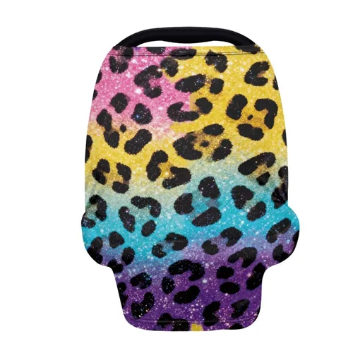 Vista 16 de Forchrinse Black and White Cow Print Nursing Cover Breastfeeding Scarf Soft Car Seat Cover for Babies Girls Infant Carseat Multi-Use Cover