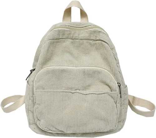 Vista 2 de Mochila pequeña para mujer y mujer, mochila estética, Beige, Tendencia