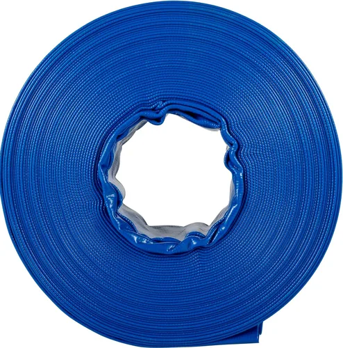 Vista 9 de VEVOR Manguera de descarga, 1-1/2 pulgadas x 100 pies, manguera plana de tela de PVC, manguera de drenaje resistente con abrazaderas, resistente a