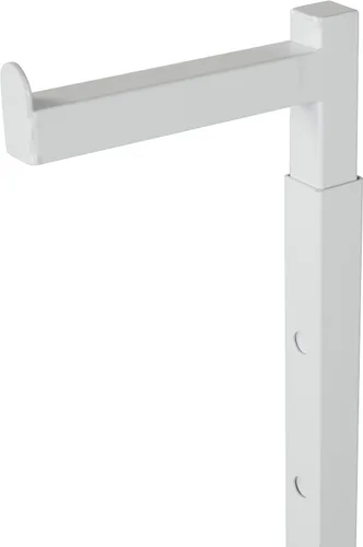 Vista 8 de SSWBasics Soporte de cliente blanco ajustable – Perchero de un solo brazo – Soporte de exhibición de ropa y ropa al por menor – Ideal para exhibir