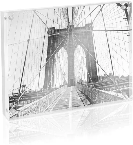 Vista 17 de Isaac Jacobs Marco magnético acrílico súper grueso, 5 x 7 pulgadas
