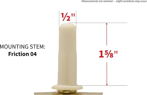 Vista 8 de Shepherd Hardware 9535 Rodillos de cama blancos de 2-1/8 pulgadas con vástago y zócalo, paquete de 2