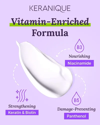 Vista 5 de Keranique Acondicionador de control de daños - Tratamiento hidratante con queratina para cabello seco dañado
