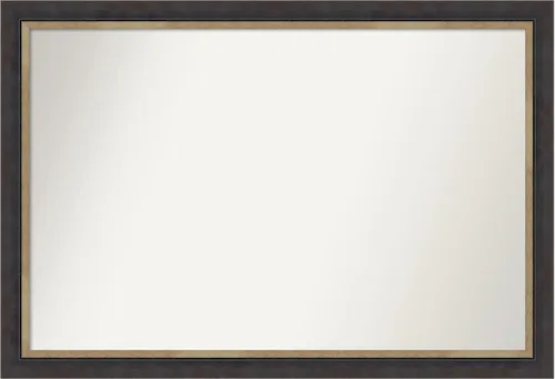 Vista 353 de Amanti Art Espejo personalizado, espejo de baño negro Astor, espejo de pared o espejo de tocador de baño sobre el fregadero (25 x 25 pulgadas)
