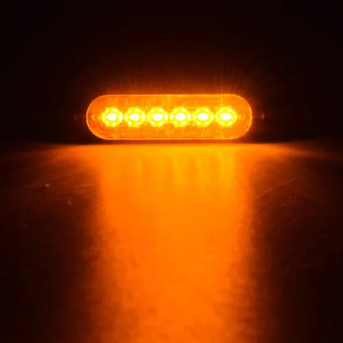 Vista 5 de CORP Set ámbar de 30 pulgadas 56 LED techo superior y 8 x 6 LED ultra delgado emergencia advertencia peligro advertencia barra de luz estroboscópica