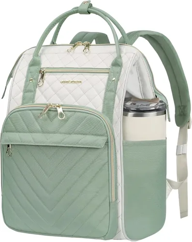 Vista 12 de KROSER Mochila para laptop de 17 pulgadas, elegante mochila de trabajo