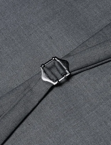 Vista 7 de COOFANDY Chaleco de traje de negocios para hombre chaleco ajustado para boda
