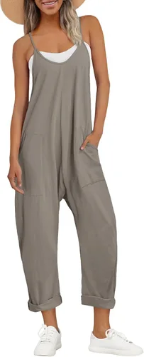 Vista 12 de AUTOMET - Enterizos para mujer, casuales, de verano, cómodos, sueltos, holgados, modernos Verde Armada (ArmyGreen)