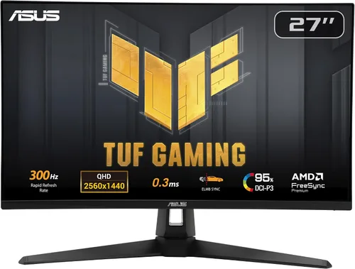 Vista 12 de ASUS TUF Gaming Monitor para juegos 2K HDR de 27 pulgadas (VG27AQ) - QHD (2560 x 1440), 165Hz (soporta 144 Hz), 1 ms, desenfoque de movimiento