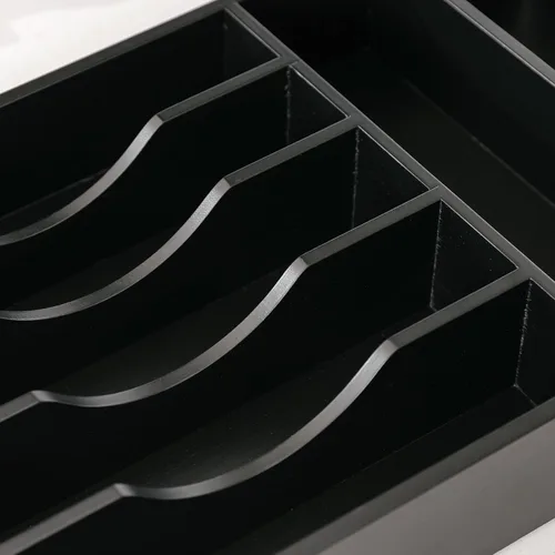 Vista 8 de Organizador de cubiertos KitchenEdge - Organizador para cubertería, cubiertos, y utensilios para cajones de cocina, ancho fijo de 10.5”, 7