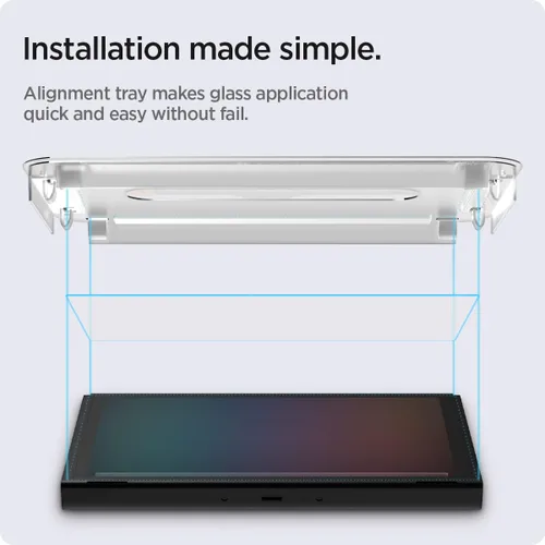 Vista 3 de Spigen Protector de pantalla de vidrio templado GlasTR EZ FIT diseñado para Nintendo Switch (modelo OLED) - Paquete de 2