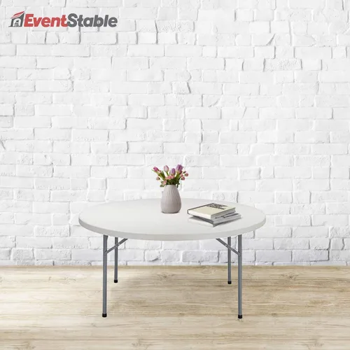 Vista 2 de EventStable TitanPRO - Mesa plegable de plástico resistente para exteriores, redonda de 60 pulgadas, 5