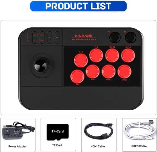 Vista 7 de Kinhank Arcade Game Console Built-in 50000Games Super Console Arcade Video Game Console Compatible with PSPPS1DCProjector etc S905X3 Chip 3D