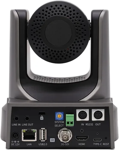 Vista 5 de PTZOptics Move SE 20x 1080p Full HD Advanced PTZ Cámara con zoom de inclinación panorámica y seguimiento automático para transmisión en vivo y Gris