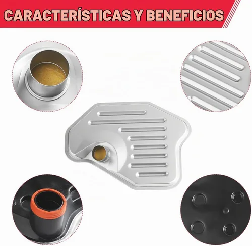 Vista 4 de Filtro de transmisión automática con junta para transmisión 4R70W 4R75W 4R75E - Ford Expedition F150 Mustang Explorer Reemplaza# FT105 FT-105 58955