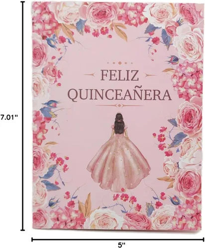 Vista 7 de ASVP Shop Tarjeta de quinceañera - Tarjeta de felicitación de cumpleaños número 15 - Tarjetas para 15 años - Tarjeta de felicitación desplegable 3D