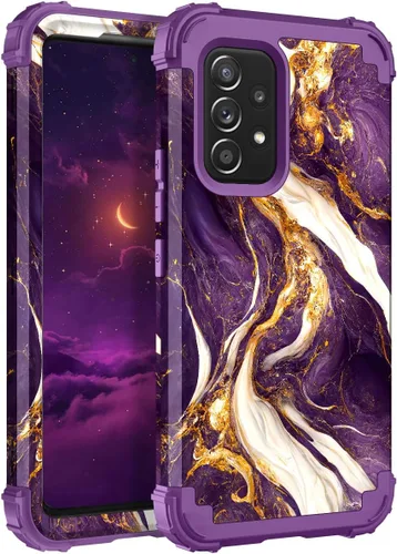 Vista 131 de Hocase Funda para Galaxy A37 5G, protección resistente a prueba de golpes, parachoques de goma de silicona suave+funda protectora híbrida