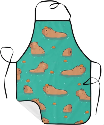 Vista 29 de Sigouyinei Delantales para mujeres con bolsillos, delantal para hombres, delantal adecuado para chefs camareros, técnicos de uñas para hornear