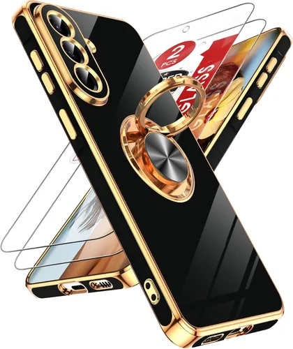 Vista 134 de LeYi Funda para iPhone XR: con Protector de Pantalla de Vidrio Templado [Paquete de 2] Soporte de Anillo Giratorio de 360°, Soporte Magnético