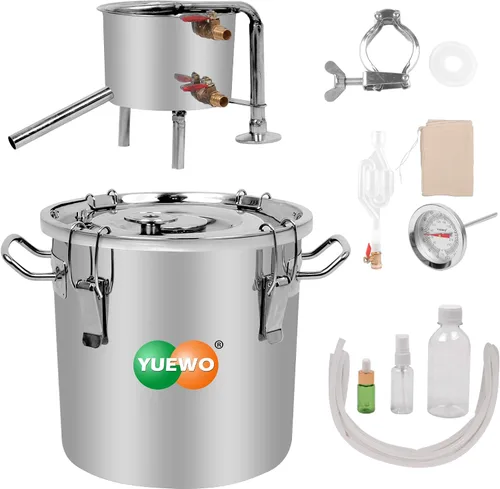 Vista 5 de YUEWO DIY 8Gal 30L alcohol Moonshine etanol todavía licores de acero inoxidable caldera agua Destilador hogar vino kit de fabricación