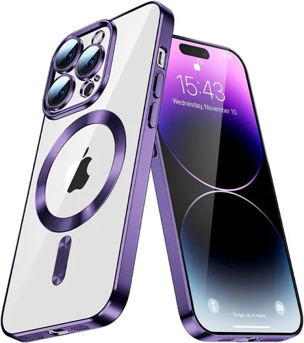 Vista 4 de GYHOYA Funda para Samsung Galaxy Note 20 Ultra, funda magnética transparente para teléfono con carga inalámbrica MagSafe, protector de lente