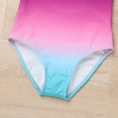 Vista 7 de IBAKOM Leotardos de ballet para niña, color degradado, leotardo de gimnasia brillante, leotardo de danza para gimnasia, trajes de camisola