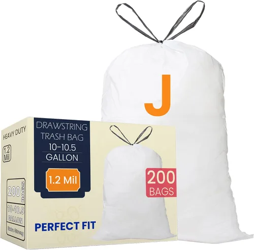 Vista 6 de Code Q - Bolsas de basura resistentes con cordón de 13 a 17 galones, compatibles con Simplehuman Code Q, bolsas de basura de 13-17 galones