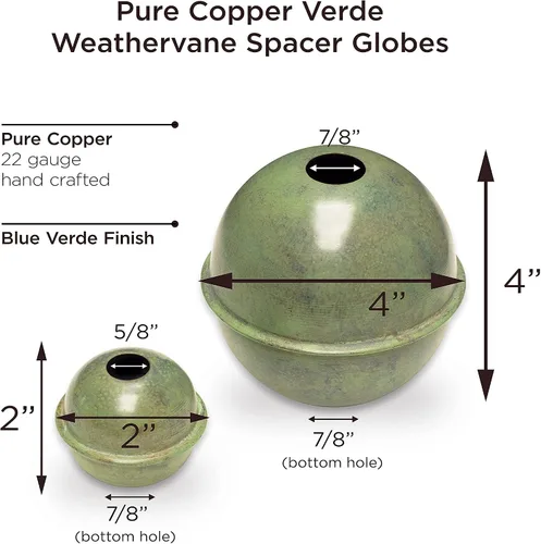 Vista 2 de Good Directions 303V1-304V1 Mounts-Accessories Weathervane Parts, Blue Verde