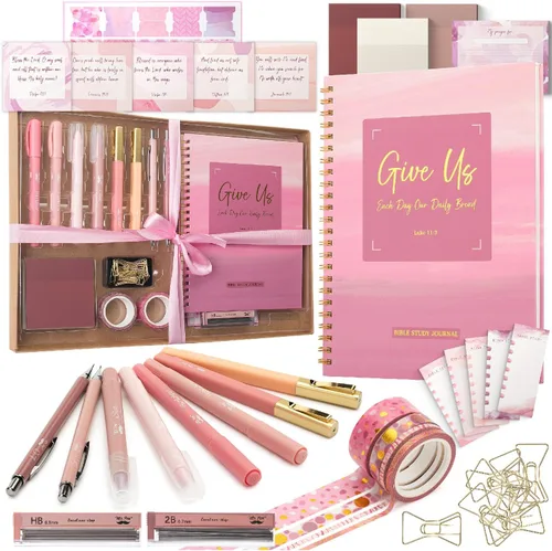 Vista 10 de Mr. Pen - Kit de diario bíblico para mujeres Bible Highlighters and Pens No Bleed, Notes, Tabs, Washi Tape & Journal for Devotions, Prayer &