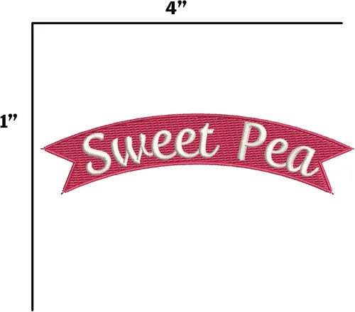 Vista 2 de Sweet Pea – Parche bordado estilo rockero de alta calidad para planchar o coser – Rosa Romance Sweet Love Humor divertido – Divertido emblema