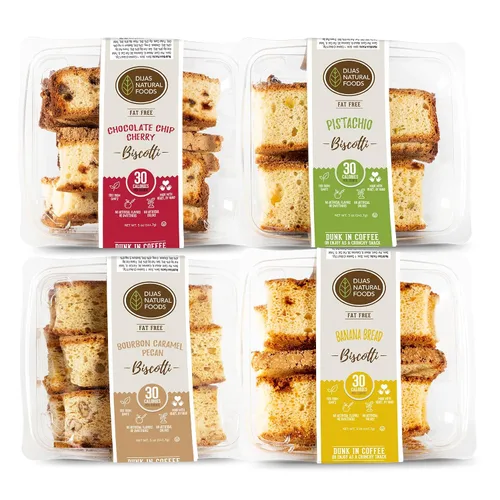 Vista 8 de DIJAS Natural Food s, Galletas de biscotti crujientes sin grasa, ingredientes naturales sin conservantes, delicioso aperitivo bajo en calorías