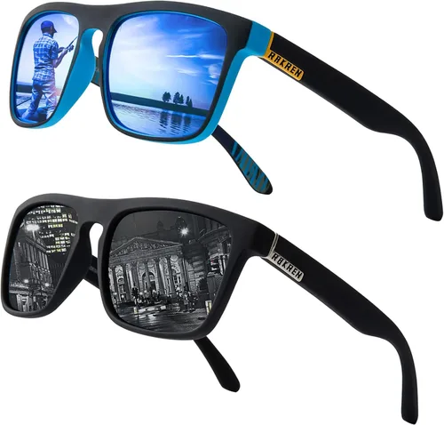 Vista 11 de RAKREN Gafas de sol polarizadas cuadradas para hombres y mujeres, clásicas, para pesca, conducción, deportes, para hombres, 100% protección UV