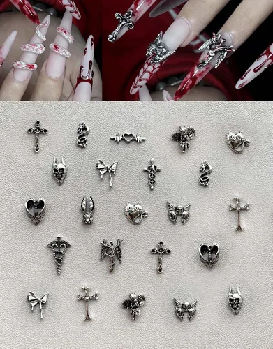 Vista 9 de Calcomanías de uñas de Halloween con diseños atractivos, 5D en relieve autoadhesivas, calcomanías de arte de uñas de Halloween, calavera, fantasma