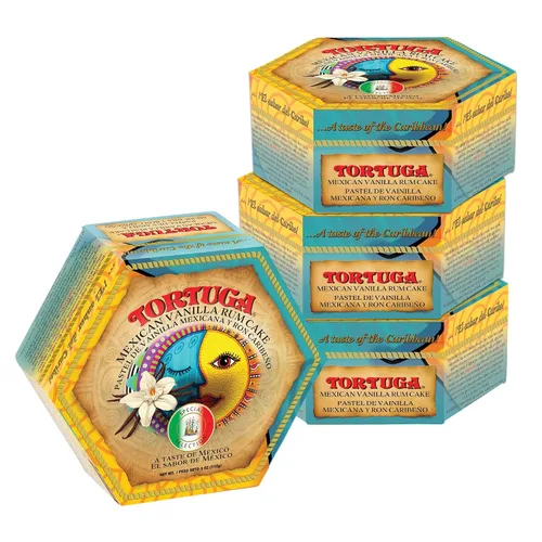 Vista 29 de Tortuga - Paquete de regalo de surtido de pasteles de ron caribeño de 4 onzas
