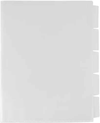 Vista 6 de JAM PAPER Fundas de plástico, tamaño carta, 9 x 11 1/2, bolsillos surtidos para proyectos de días de la semana, 5 protectores de páginas/paquete