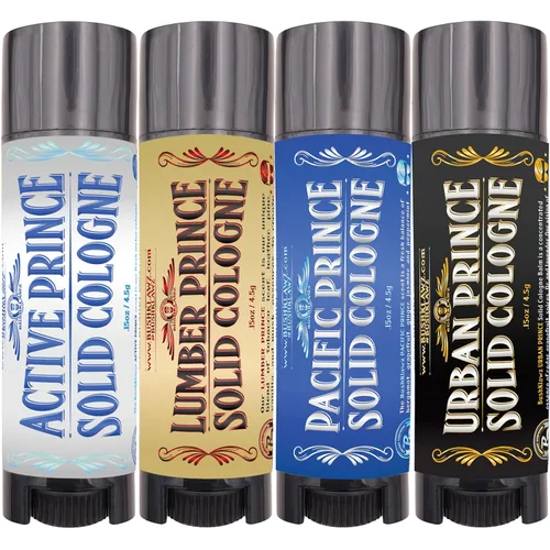 Vista 7 de Bálsamo de colonia sólida de viaje Active Prince con aroma refrescante Metro para hombres activos, sin alcohol
