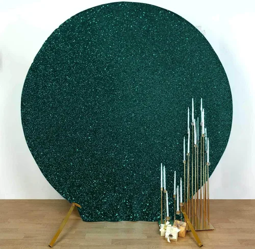 Vista 13 de Efavormart - Cubierta de fondo hexagonal de elastano de 2 lados color champán de 8 x 7 pies