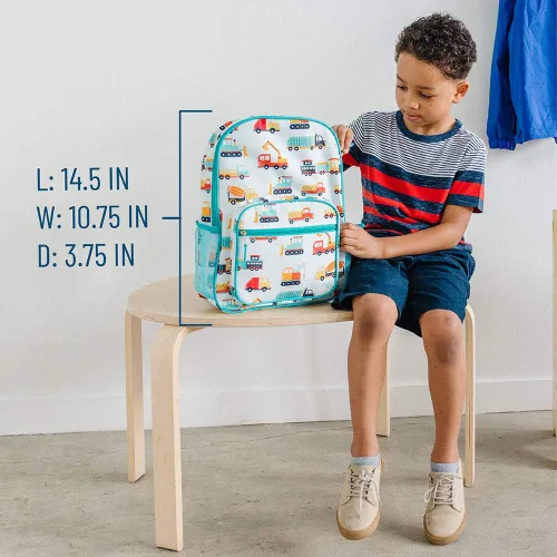 Vista 5 de Wildkin Day2Day - Mochila para niños y niñas mide 145 x 1075 x 375 pulgadas mochila para niños tamaño ideal para la escuela y mochilas de viaje
