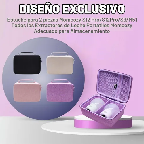 Vista 4 de LTGEM - Bolsa de transporte para extractores de leche compatible con 2 piezas Momcozy S12 Pro / S12Pro / S9 / M5 / All Momcozy portátil extractor