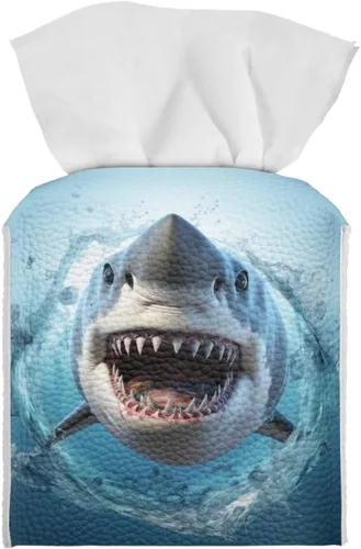 Vista 26 de 250th Anniversary Square Tissue Box Cover Pu Leather Tissue Holder Facial Paper Cover Waterproof Toilet Paper Holder for Bathroom Bedroom Modern