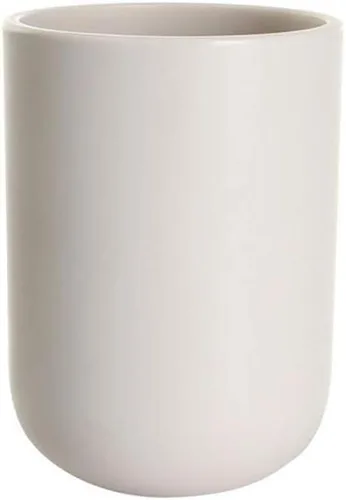 Vista 2 de Vaso para cepillo de dientes, taza de baño, soporte para cepillos de dientes, vaso de baño, plástico, 11.8 fl oz (caqui)