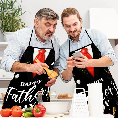 Vista 3 de Apron for Men Women, Funny Kitchen Apron for Party Cooking Baking Grill BBQ
