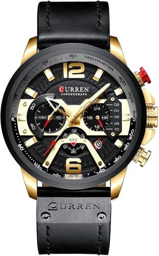 Vista 11 de FANMIS Reloj de pulsera para hombre de lujo, cronógrafo de negocios, analógico, resistente al agua, con correa de cuero