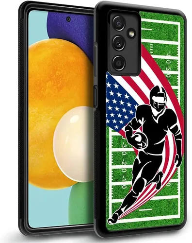 Vista 8 de Funda compatible con Samsung Galaxy A13, funda protectora de fútbol americano para hombres y mujeres, goma de silicona suave antideslizante y a