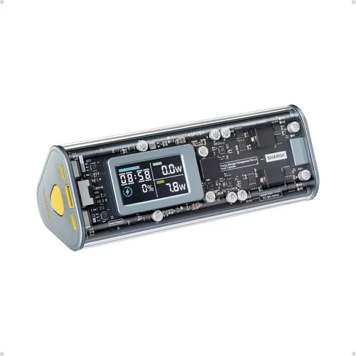 Vista 9 de SHARGEEK 170 Power Bank, Cargador Portátil de Alta Capacidad Total de 170 W y 24,000 mAh con Pantalla Inteligente, Paquete de Batería IP66 de 140 W