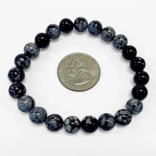 Vista 94 de Gem Avenue Handmade Round Bead Stretch Bracelet Unisex Natural Stone Beaded Jewelry for Men & Women, Elastic Wristband for Daily Wear