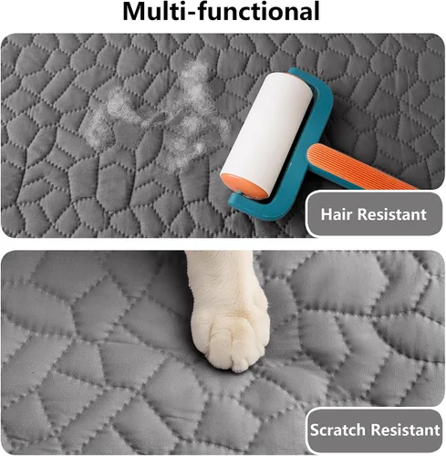 Vista 4 de Manta impermeable para perro, lavable, antideslizante, fundas de sofá para mascotas, resistentes al pelo de mascotas, para cama, silla, muebles