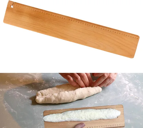 Vista 3 de Baguette Transfer Peel - Utensilios de cocina de madera para hacer pan, herramienta de cocina, placa de transferencia, bandeja móvil, tabla
