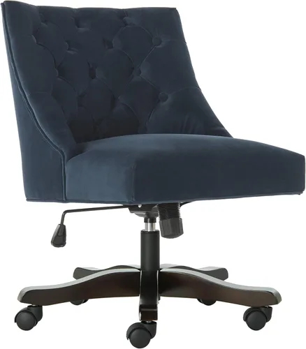 Vista 10 de Safavieh Mercer Collection Soho - Silla de escritorio giratoria de lino color crema claro